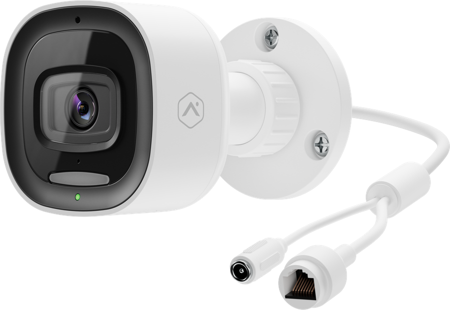 Alarm.com ADC-VC730P white mini-bullet outdoor camera with spotlight